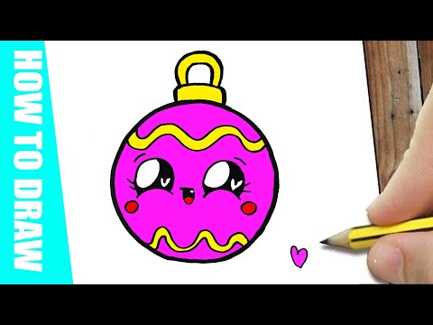 HOW TO DRAW A CHRISTMAS GLOBE KAWAII | HOE TEKEN JE EEN KERSTBAL?