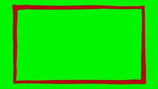 Hand Drawn Rectangle Animation Green Screen [4K] - by Stock-Animation.com
