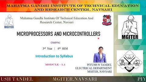 MICROPROCESSORS AND MICROCONTROLLERS | GTU syllabus Explanation.