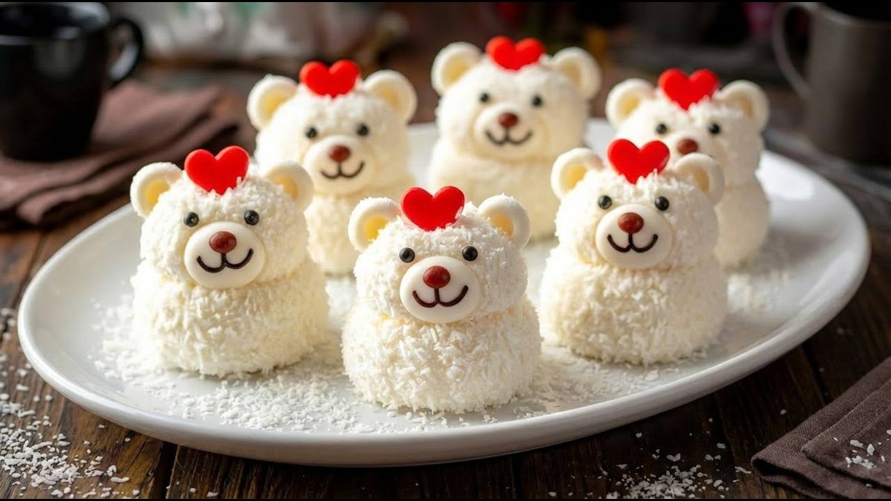 🐻‍❄️ Dein neues Lieblings-Winterdessert: Bären aus weißer Schokolade & Kokos – ganz ohne Backen!