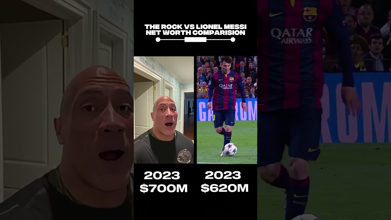 The Rock Vs Messi Wealth Comparsion #ronaldo #messi #fifaworldcupqatar2022 #therock #wwe #asmr #rock