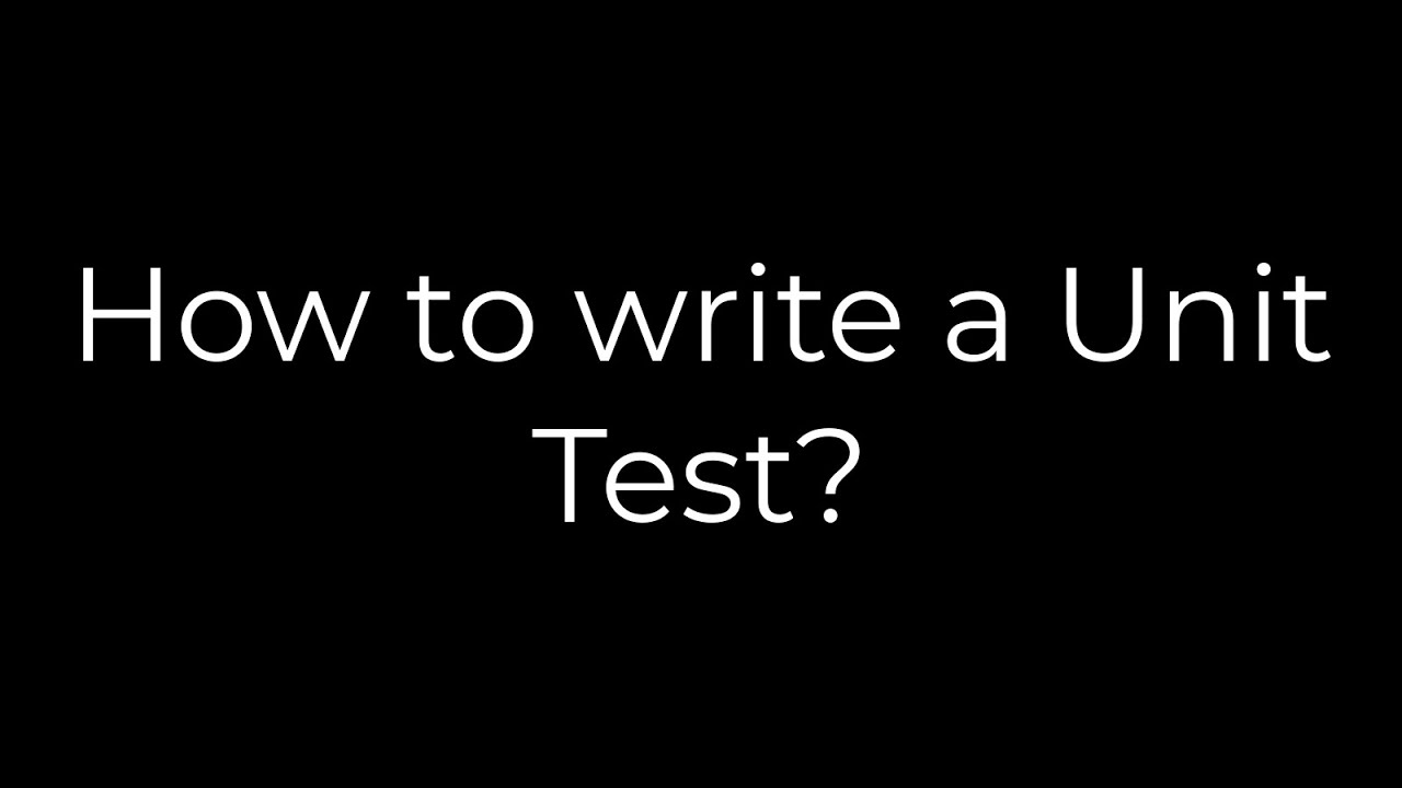 Java :How to write a Unit Test?(5solution) - YouTube