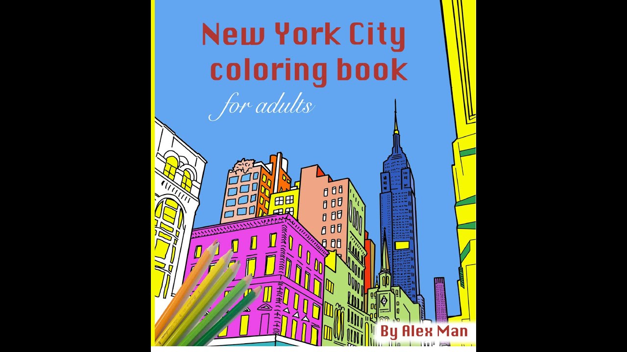 New York City Original Handmade Adult Coloring Book Alex Omar Man DIY