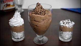 2 Ingredient NUTELLA MOUSSE(ASMR)/Only 2 Ingredient Chocolate Mousse Recipe Just In Few Minutes|E-45