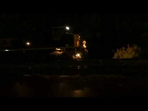 CSX CM44AC 7470 and Another GEVO Start Moving an Intermodal Train at Teaneck on the River Line
