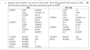 Module 2 - SIC AND SIC\XE ARRAY PROGRAMS 2