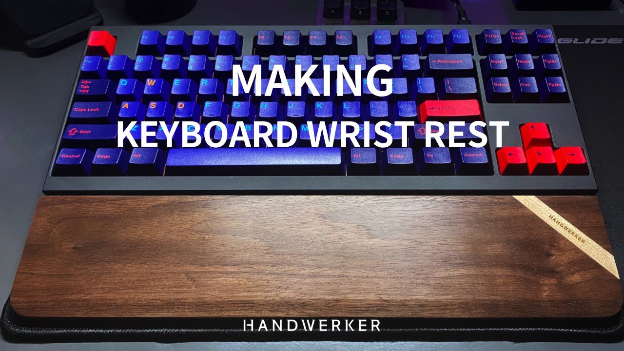 한트베르커 키보드 팜레스트 제작과정 [Making wooden keyboard wrist rest] YouTube