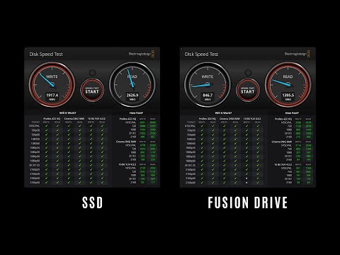 Тест скорости Fusion Drive против SSD