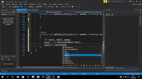 C# Toplama ve Çıkarma