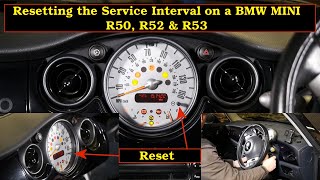 How to RESET the Service Interval Display on a MINI R50 R52 or R53 + some technical service info. 🚗