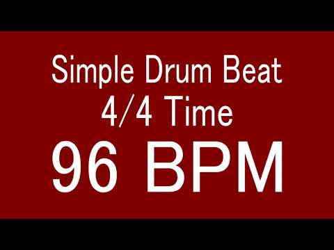 96-bpm-4/4-time-simple-straight-drum-beat-for-training-musical-instrument-/-楽器練習用ドラム