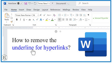Remove Underline from Hyperlinks in Microsoft Word