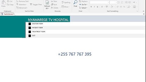 Creating a Dashboard or Switchboard in Access 2016
