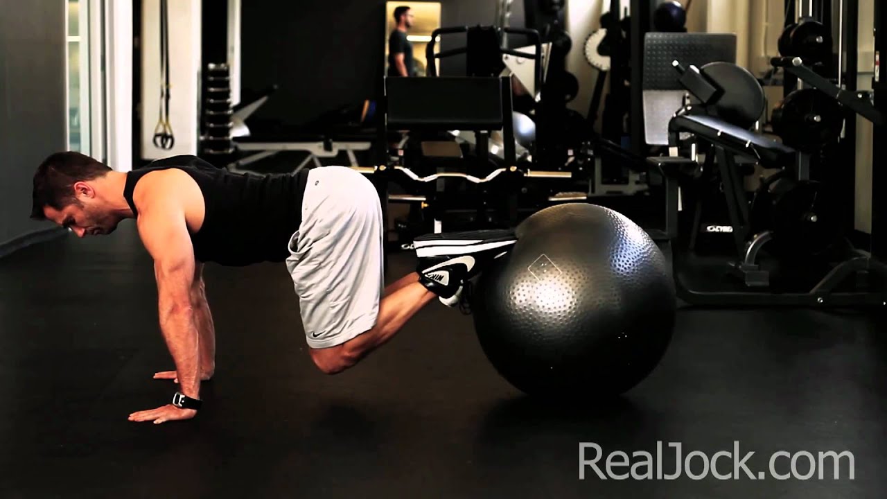 Stability Ball Knee Tucks YouTube