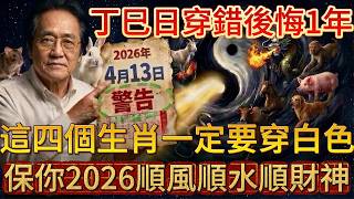 倪海廈：4月13號丁巳日必看！4生肖穿白色，3種人穿黃色，保你2026馬年翻天覆地#倪海廈 #黃帝內經 #養生 #國學 #易經 #清明 #開運 #招財 #補財庫 #中醫 #風水 #2026運勢 #農曆 screenshot 3