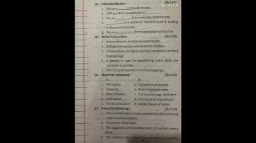 ICSE class-6th/ Chemistry/first term question paper 23-24