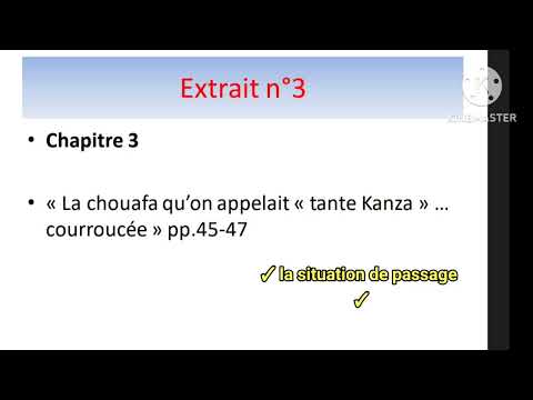 1bac la boîte à merveilles chapitre 3 analyse تحليل الفصل الثالث question/réponse