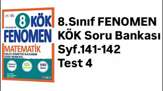 8.Sinif Fenomen Kök S.141-142 Test 4 Olasilik
