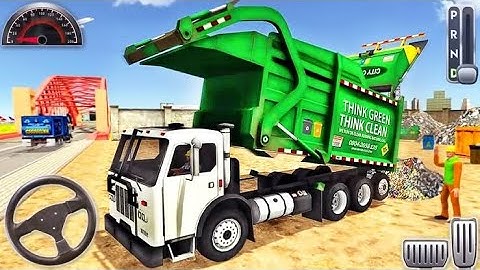 Garbage Truck Driver 2020 - Dumpster Collecting Garbage from Streets - Android Gameplay