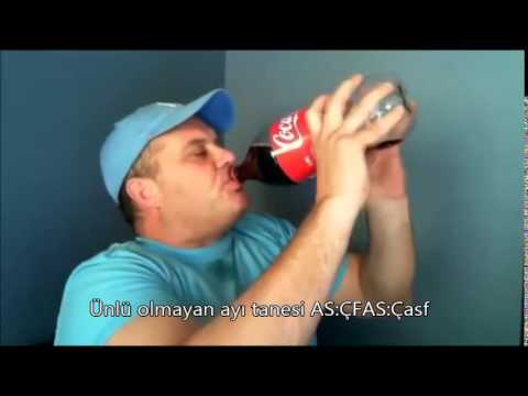 Tek dikişte 2,5 Litre CocaCola İçmek (Midesiz Adam)