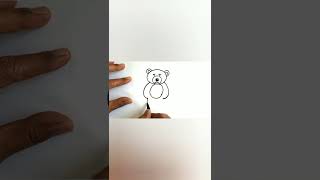 8=Teddy 🧸 bear very easy Drawing#shorts #viral #youtubeshorts