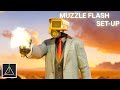 skibidi toilet cameraman muzzle flash setup prisma 3d tutorial prisma 3d animation
