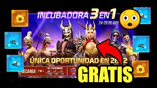 Como CONSEGUIR GRATIS LA INCUBADORA 3 EN 1 EN FREE FIRE 😲 COMO FUNCIONA LA INCUBADORA 3 EN 1