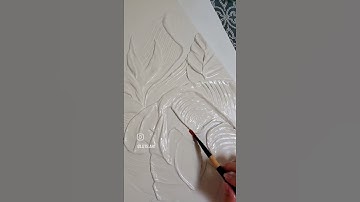 process of creating textured painting. banana leaves. #drawing #art #acrylic #texture