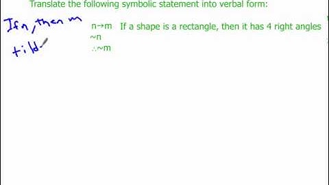 Translating Verbal Arguements Into Symbolic Form