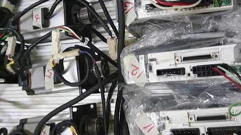 ชุดที่5 มีเบรค #Panasonic AC Servo driver 400w #Test Mach3 BOB ESS #Mach3 #Panasonic #cnc #Servo