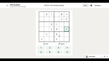 LinkedIn Mini Sudoku Answer Today #117 Fraction #sudoku