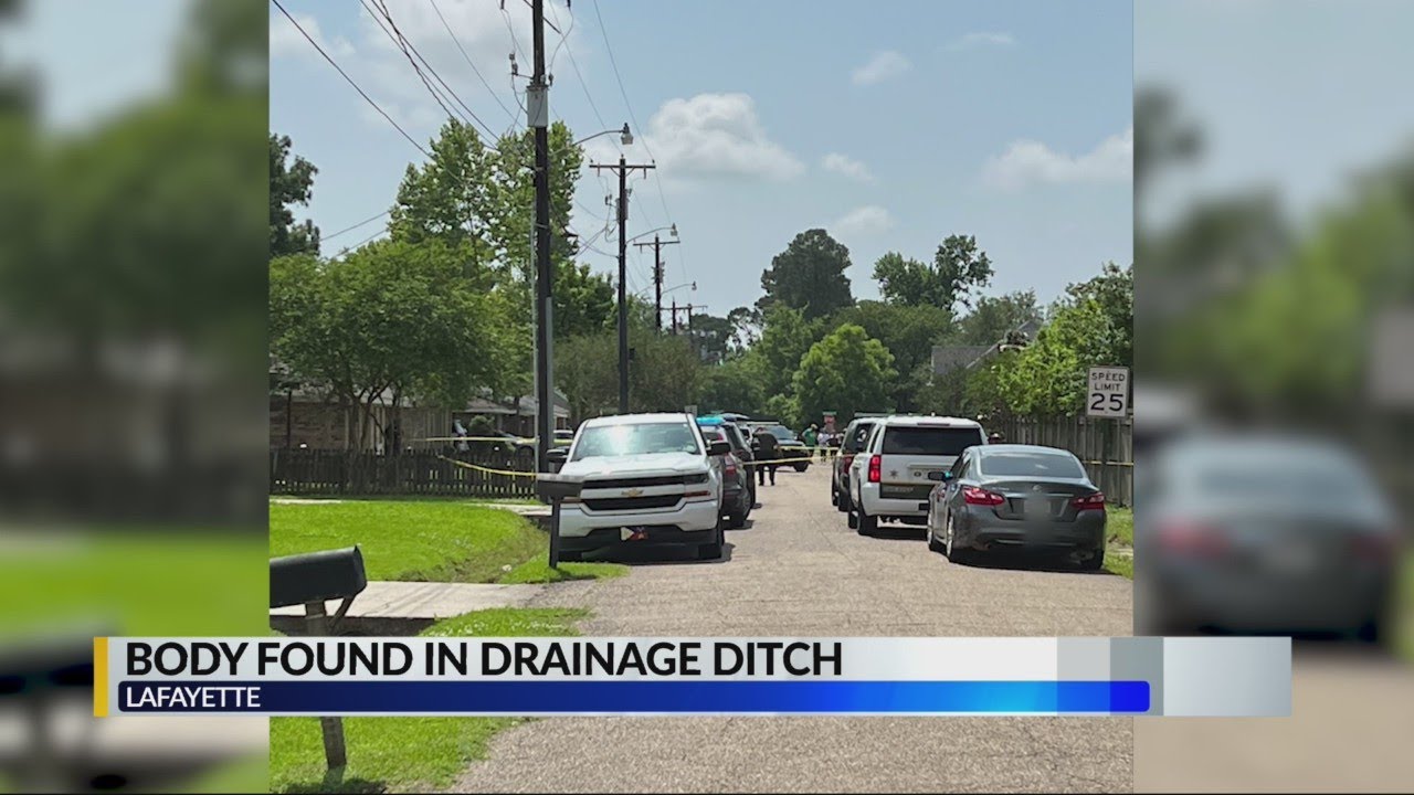 Body found in drainage ditch in Lafayette - YouTube