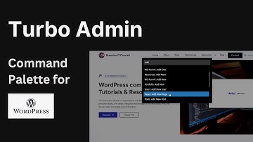 Turbo Admin: WordPress Command Palette