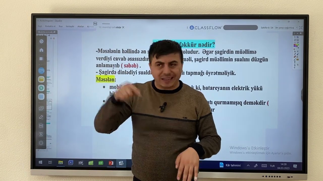 Dərs 12. Məntiqi təfəkkür.