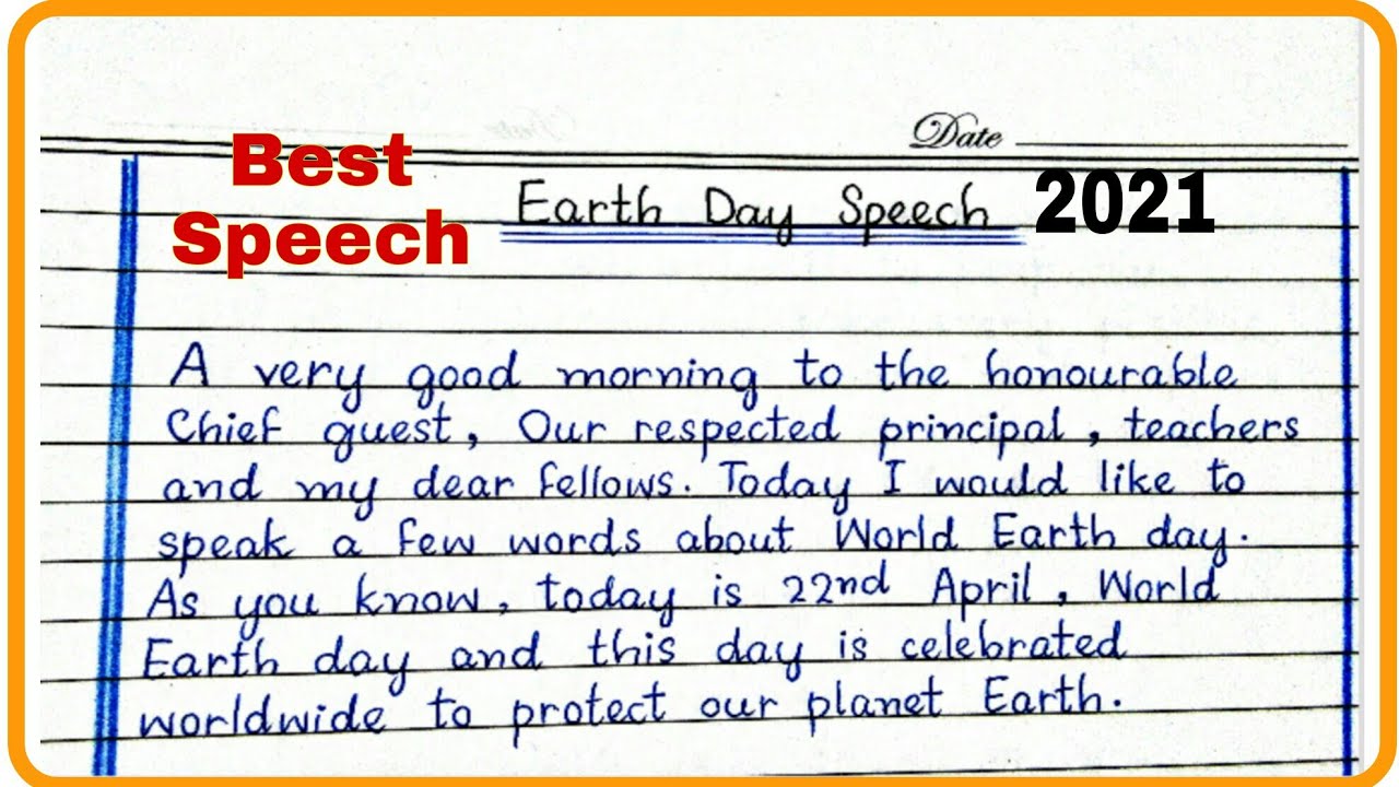 short speech on the topic the earth