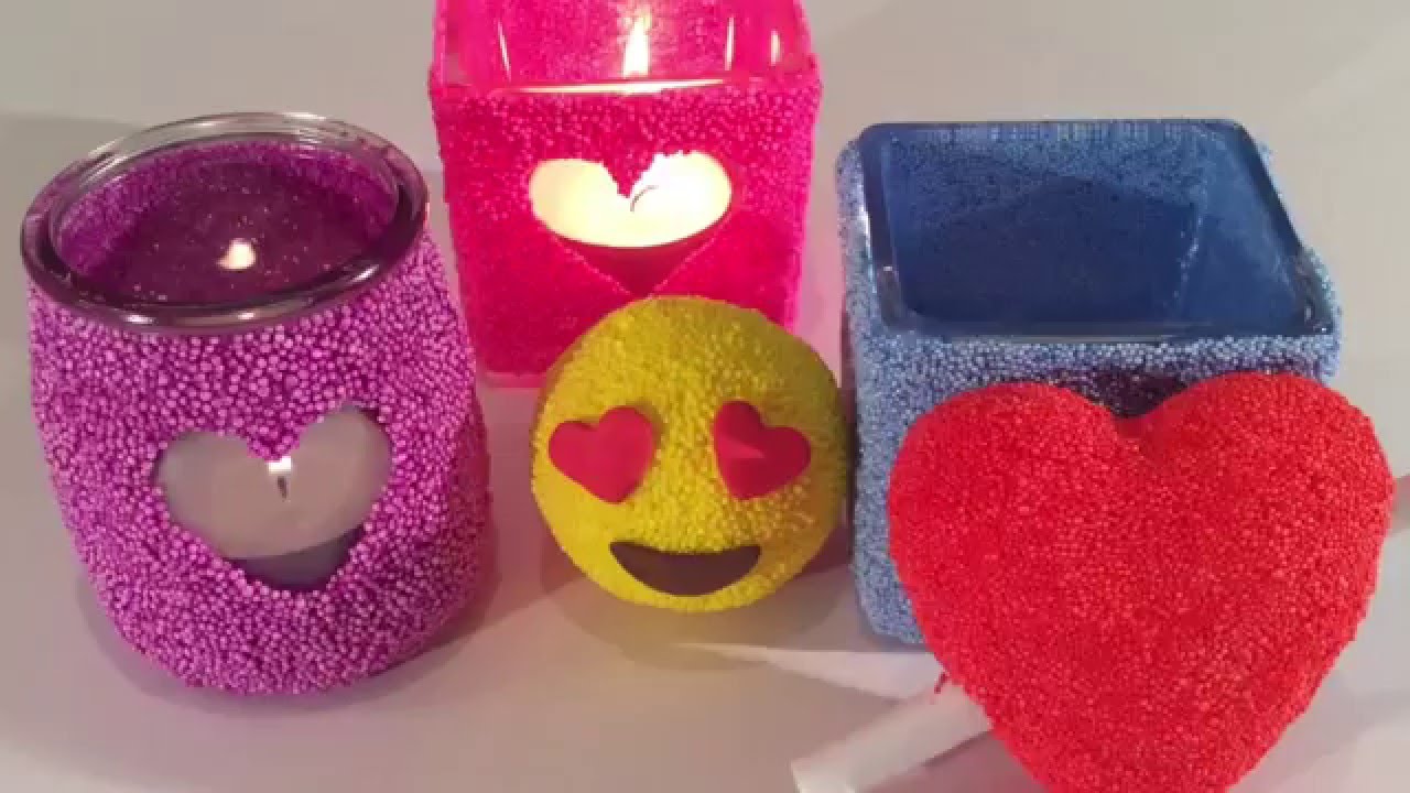 Huisje Logisch Nevelig DIY Foam Klei ideetjes hartjes-thema - YouTube