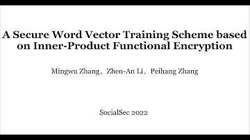 A Secure Word Vector Training Scheme based on Inner-Product Functional Encryption