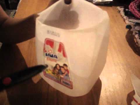 Reutiliza los galones de leche youtube Que puedo hacer con los botes de leche