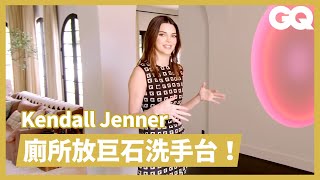「300磅」巨石洗手台、黃金浴缸Kendall的豪宅有滿滿的藝術收藏 Inside Kendall Jenner’s Cozy L.A. Hideaway明星私宅大公開GQ Taiwan
