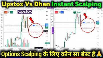 Dhan Vs Upstox Chart Instant Option Scalping Live | Which one is Best🤩 | Chart Scalping Live Demo