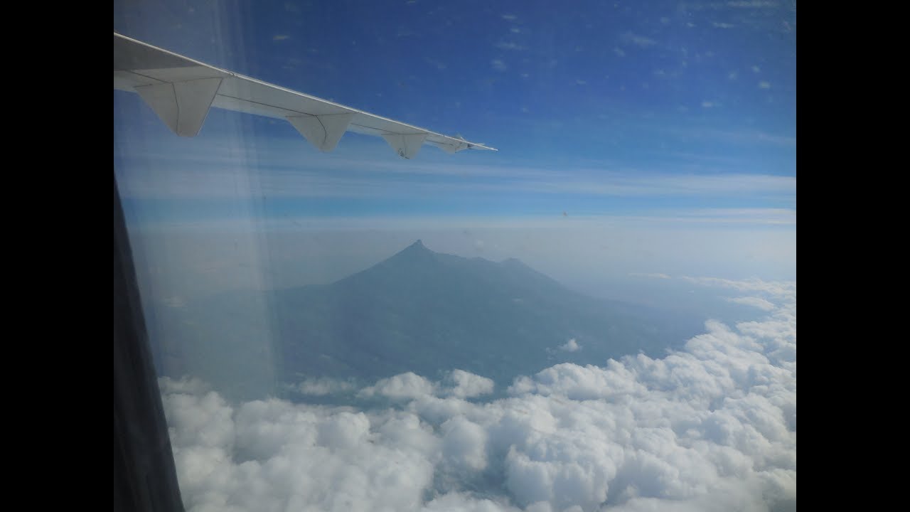 Aerial view of Mount Kilimanjaro Precision Air flight Dar es Salaam