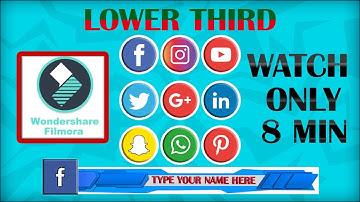 HOW TO MAKE A LOWER THIRD WITH FILMORA 9