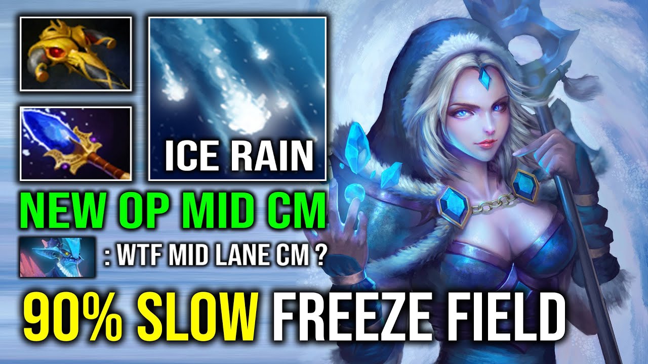 NEW META Brutal AOE Ice Raining 90% Slow Freeze Field Solo Mid Carry Imba Crystal Maiden Dota 2