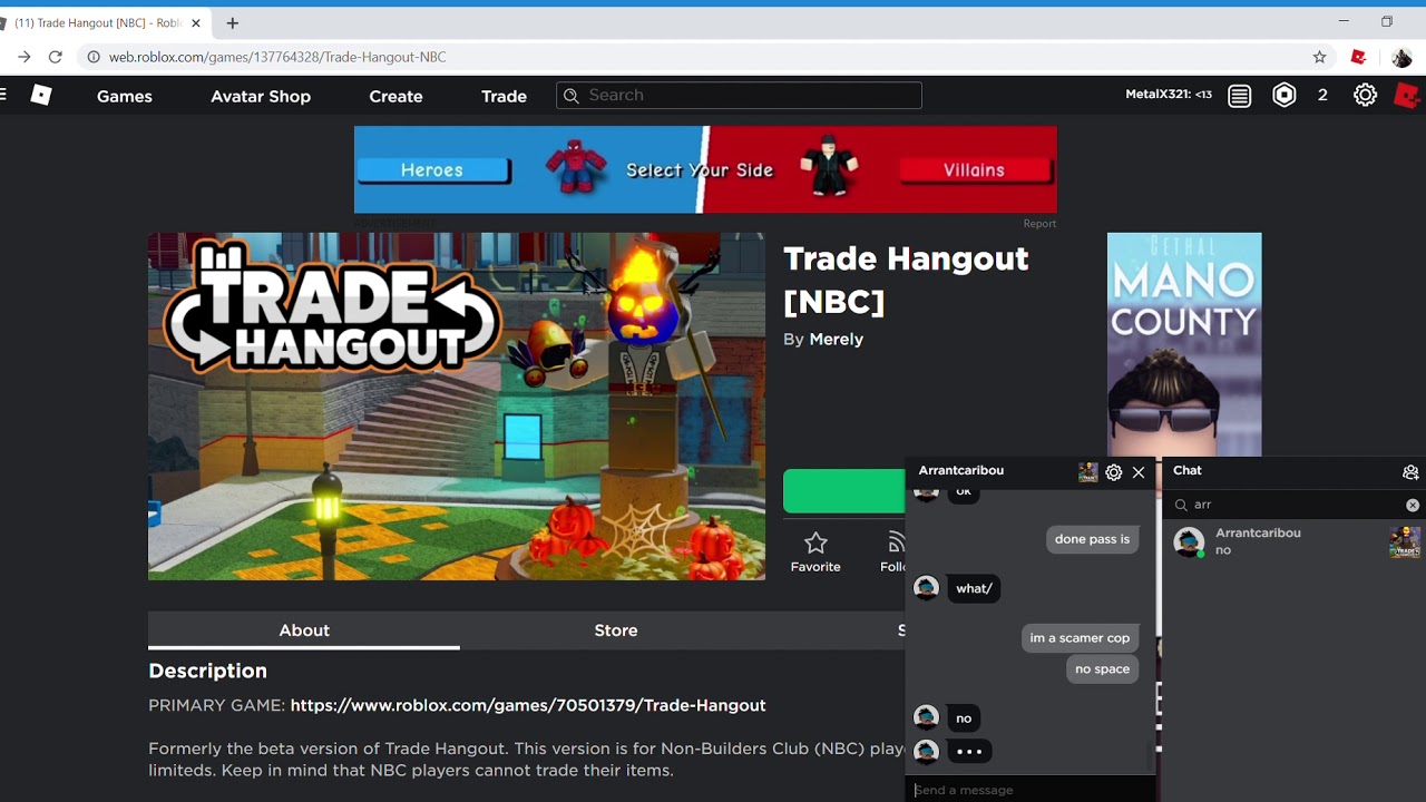 Trolling A Scammer In Trade Hangout Roblox Youtube - scammer is real in roblox trade hangout nbc youtube