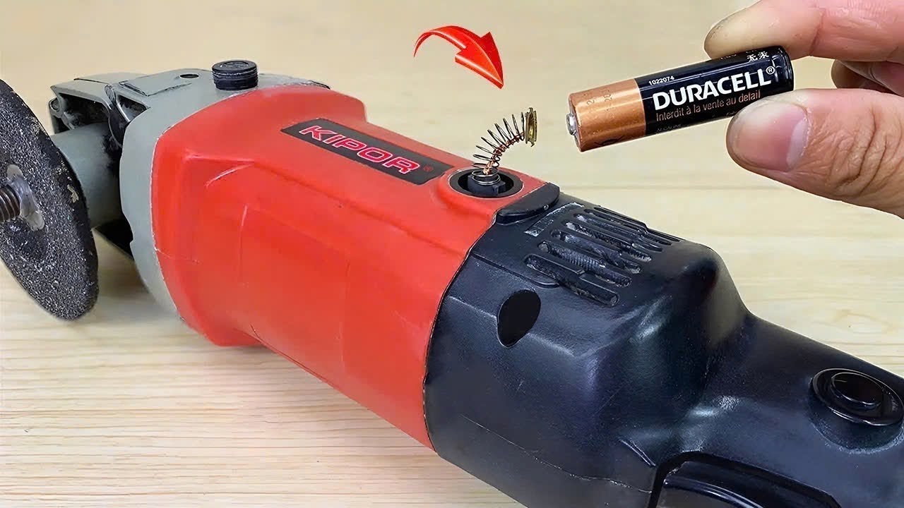 Не выбрасывайте старую батарею! Вставьте ее в угловую шлифовальную машину, и вы будете ошеломлены