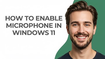 How To Enable Microphone In Windows 11 - GUIDE!