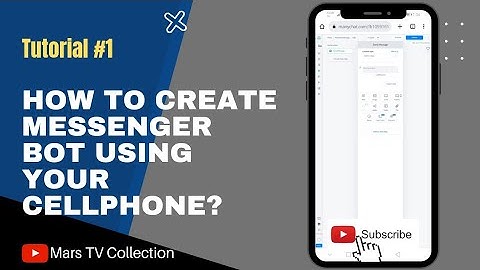 How to create Messenger Bot using your cellphone / Welcome Message / Mars TV Collection/ Tutorial#1