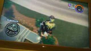 PS3 Saints Row 2 Уникальный прыжок с горы на мотике