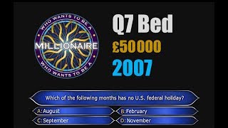 Who Wants To Be A Millionaire Q7 (£50000) FULL Background ORIGINAL