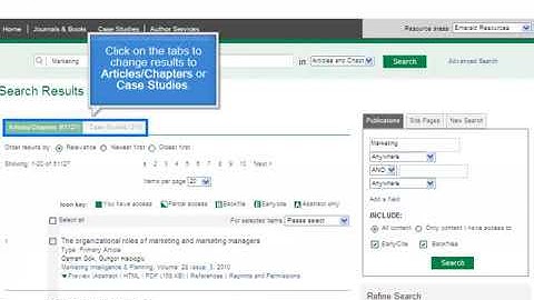 Library Tutorial : Emerald Insight Search